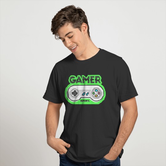 Gaming logo great gamer design T-shirt
