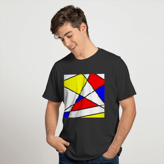 Mondrian Confused - Poster T-shirt