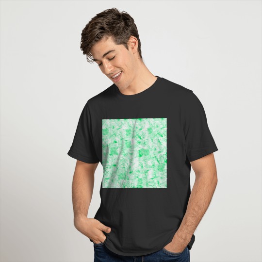 green tropical plants pattern T Shirts