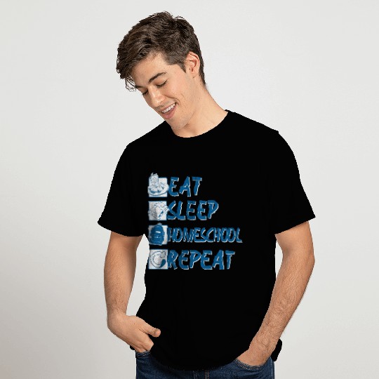 Eat Sleep Homeschool Repeat Student Gift T Shirts