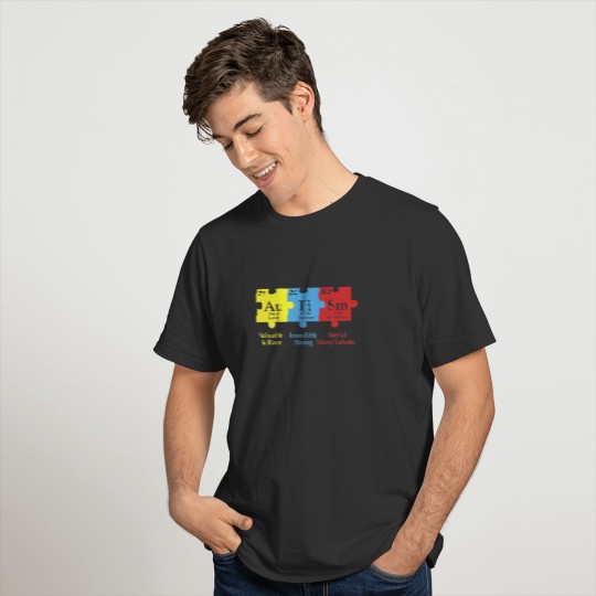 autism awareness puzzle chemical element support T-shirt