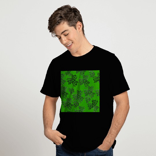 HellCat Pattern Green T Shirts