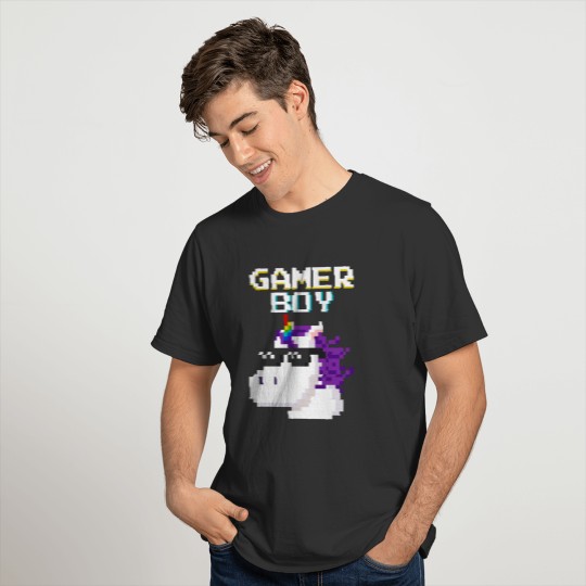 Gamer Boy Gaming Gift For Nerd Geek Pixel Video Ga T Shirts