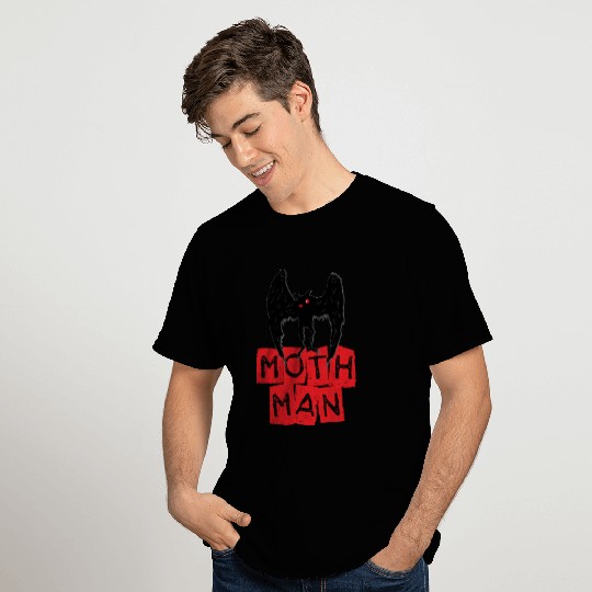 Mothman red Letter Block T Shirts