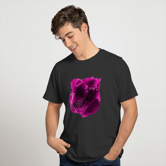 Watercolor Abstract Art Galaxy Pink T Shirts