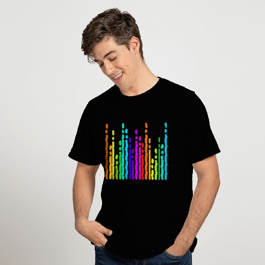 Audio Spectrum Gradient Colors T Shirts