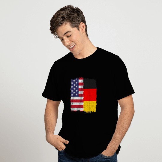 German American US Flag Germany T Shirts