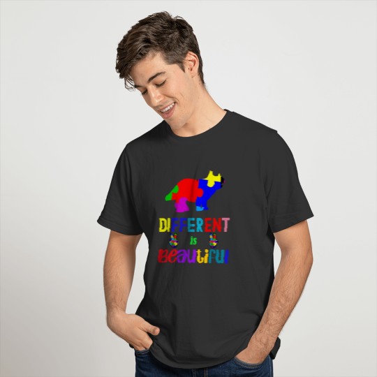 Autism Awareness Blue Month Different is Beautiful T-shirt