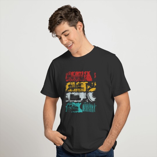 Steam Train Lover Vintage Retro Railroad T Shirts