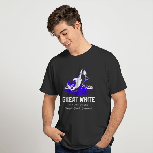 Great White Shark Beach California T Shirts