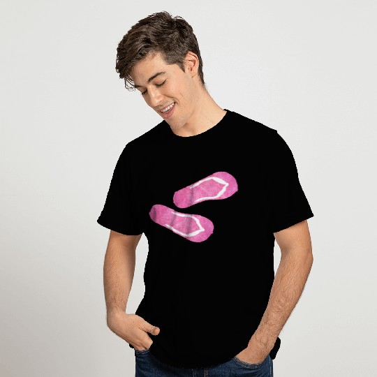 Flip Flops Summer Beach pink Fur soft Fun Holiday T Shirts