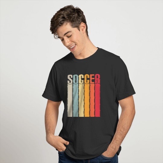 Soccer retro sunset colors soccer gifts T-shirt