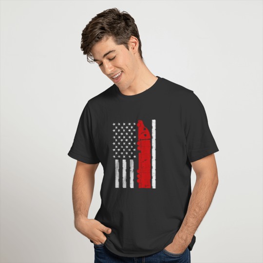 Truck Driver USA Flag Trucker Design Truck Driver T-shirt