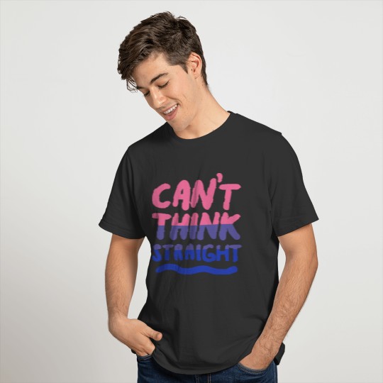 Can'T Think Straight Bisexual Lgbt Pride Flag Gift T-shirt