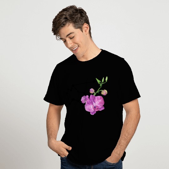 Aquarius Constellation with Watercolor Orchids T Shirts