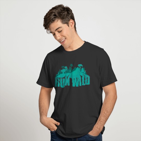 Run Wild Cute Trail Running Marathon Gift Premium T-shirt