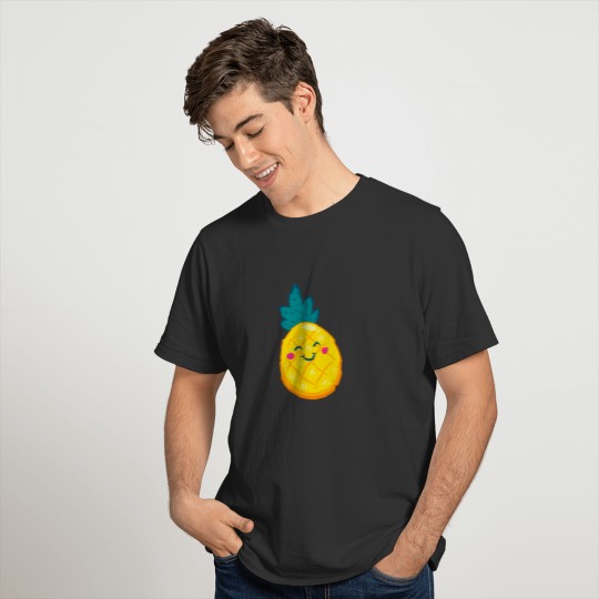 Cute Kawaii Pineapple Ananas Funny Food Fruit T Shirts