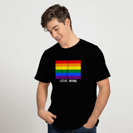 Gay Pride Rainbow Flag Love Wins T Shirts