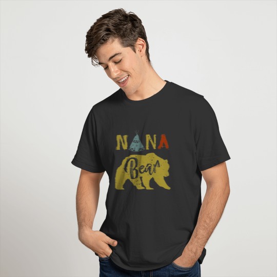 Nana Bear Camping Retro Vintage T-shirt