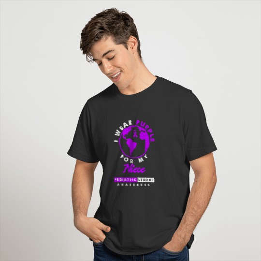 I Wear Purple For My DNiece Pediatric Stroke T-shirt