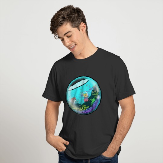 Cat in underwater T-shirt