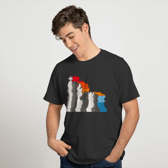 Chess Pieces King Queen Rook Bishop Knight Pawn T-shirt