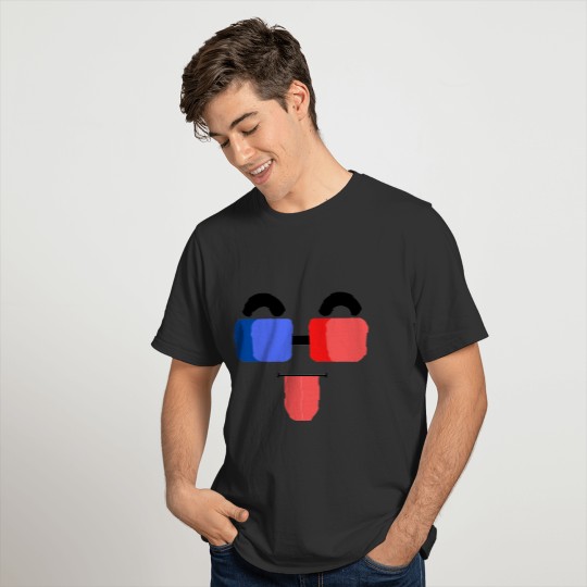 3D glass face T Shirts