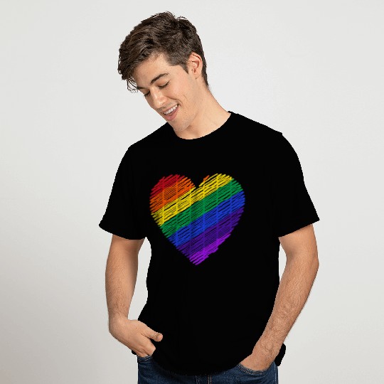 Rainbow heart T Shirts