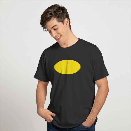 Yellow circle oval T-shirt