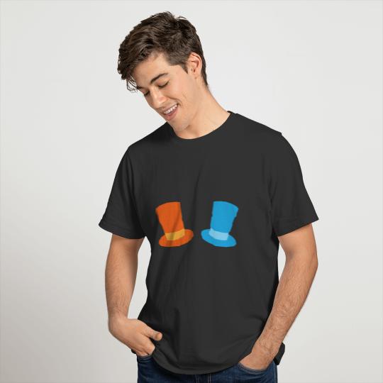 Dumb And Dumber - Orange And Blue Top Hats Sticker T-shirt