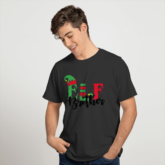 Elf Brother Christmas Family Matching T-shirt