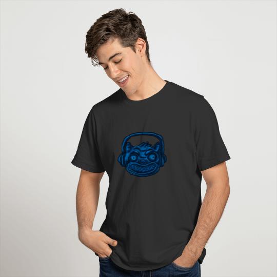 Music Fan Cat Musical Headphones Hi-fi Sound T-shirt