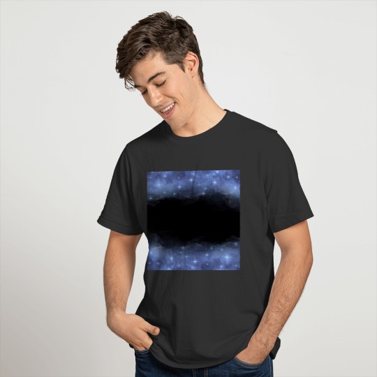 Blue Galaxy Stars Watercolor Universe T Shirts