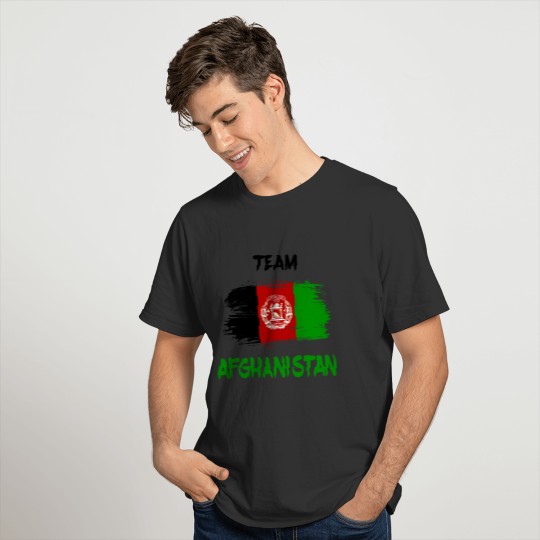 Team Afghanistan flags design T-shirt