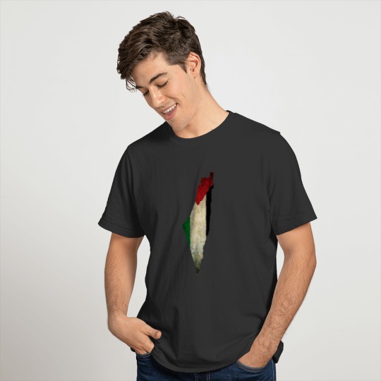 Palestine Flag Map T-shirt