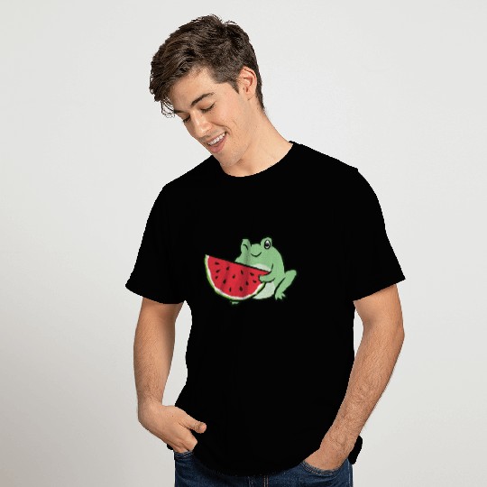 Kawaii Frog Watermelon Summer Watermelon Frog T Shirts