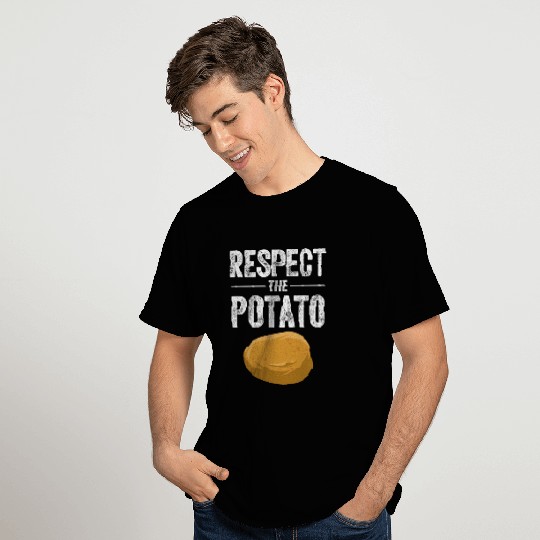 Funny Respect The Potato Gift Men Cute Root Vegeta T Shirts