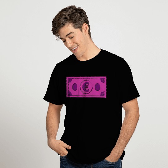 Pink Euro Bill € Bank note Face Mask Bling Bling T Shirts