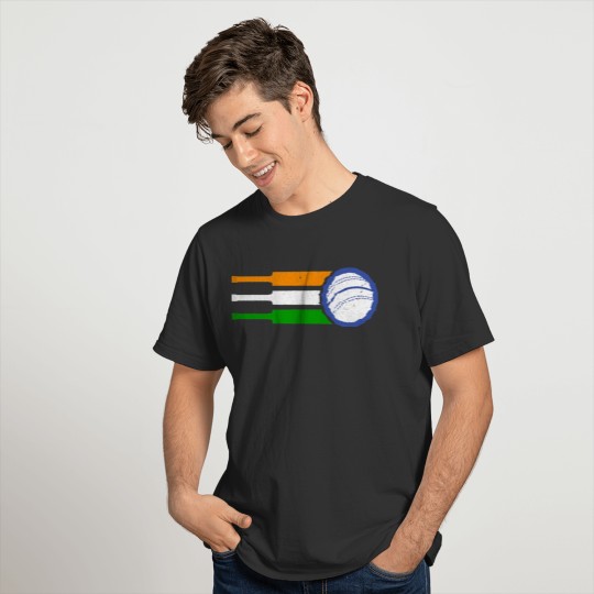 India Cricket Team Tshirt Indian Cricket Fan Flag T-shirt