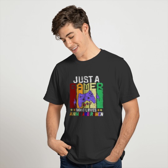 Just A Gamer Who Loves Anime and Ramen Funny Gamin T-shirt