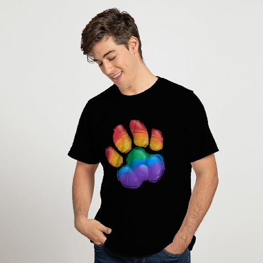 Rainbow - Wolf paw T Shirts