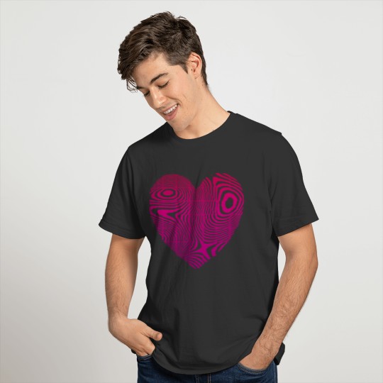 heart love best super illusion red pink woman girl T Shirts