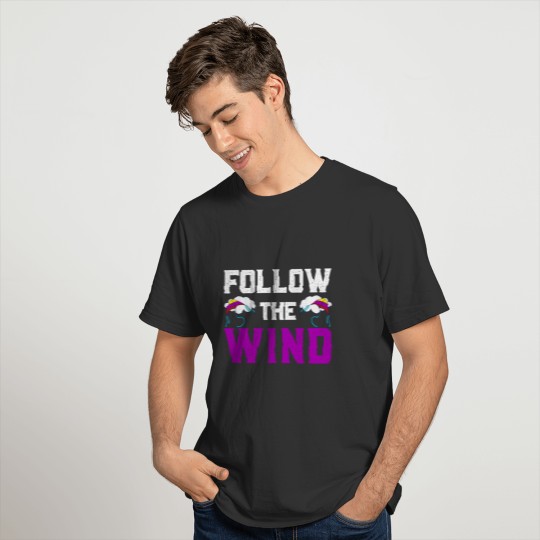 follow the wind - fly a kite T-shirt
