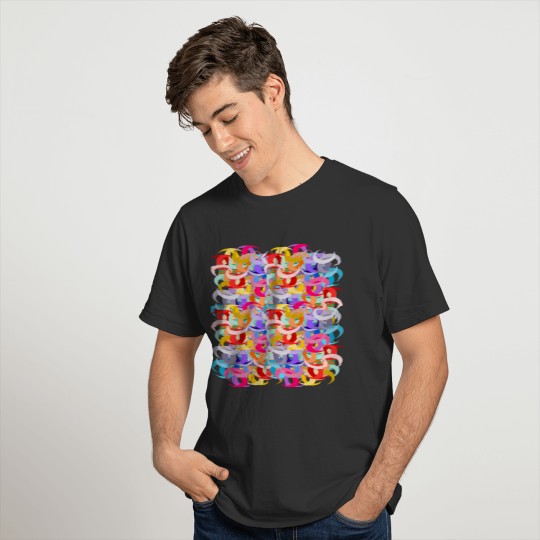 Abstract gladdening pattern T-shirt