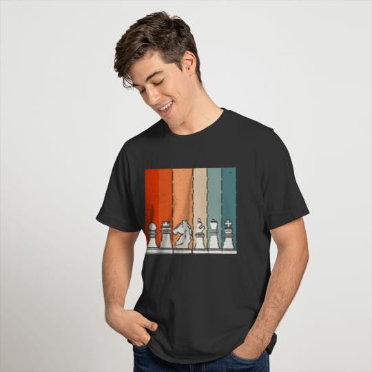 Vintage Sunset Chess Master Players T-shirt
