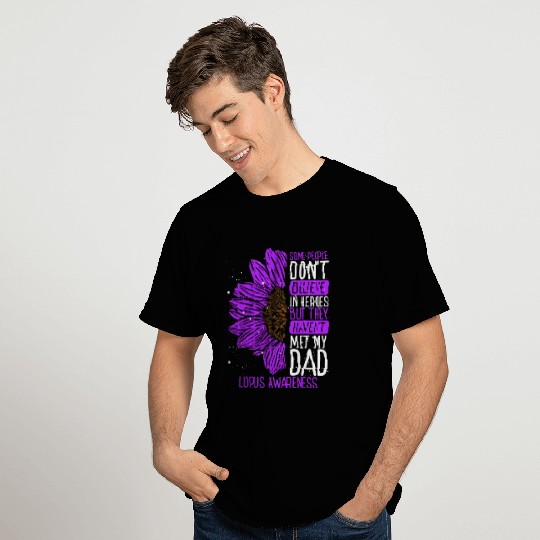 Lupus Awareness Ribbon Dad Lupus Warrior T Shirts