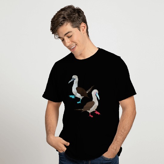 Dancing Red and Blue Footed Booby Birds T Shirts