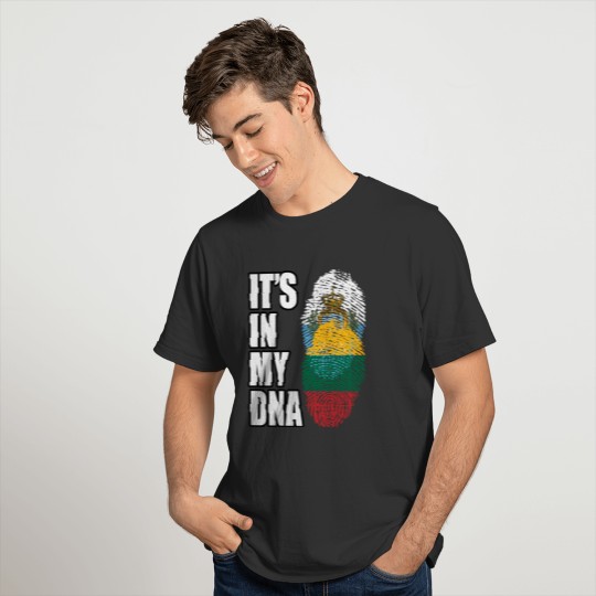 Sammarinesen And Lithuanian Vintage Heritage DNA F T-shirt