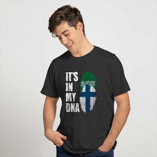 Saudi Arabian And Finland Vintage Heritage DNA Fla T-shirt