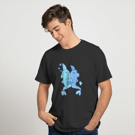 fish best friends dolphin fish water sea creatures T-shirt
